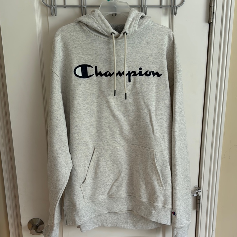 Champion Men's Gray Hoodie Sweater